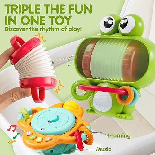 Miniatura 2 de Musical Baby Toys - Suction Cups High Chair Toys - Spinner Teether - Keep Infant Teether from Falling - Montessori Sensory Present for Toddlers -