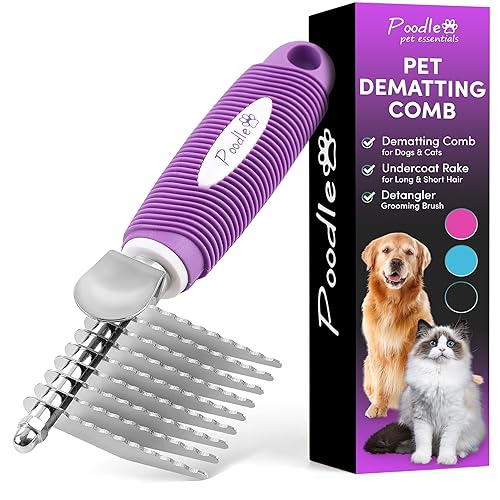 Poodle Dematting Fur Rake Comb Brush for Dogs and Cats