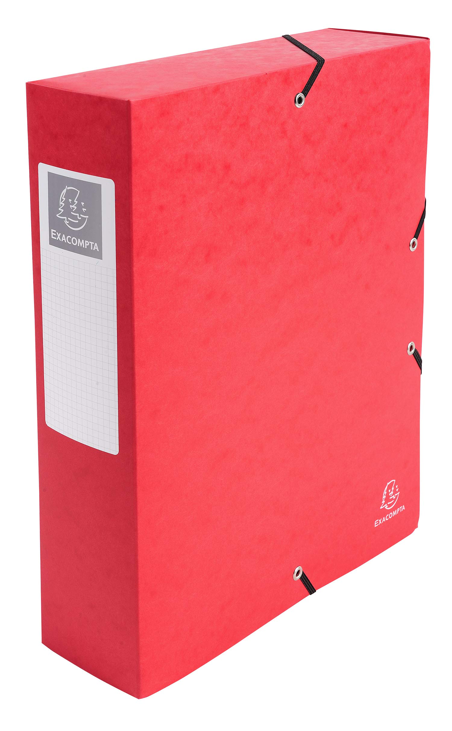 Exacompta - Réf. 50830E - 6 boites de classement avec élastiques Exabox - en carte lustrée 600g/m2 - Dos 8 cm - dimensions 25 x 33 cm - pour documents A4 - 6 couleurs assorties - livrées montées