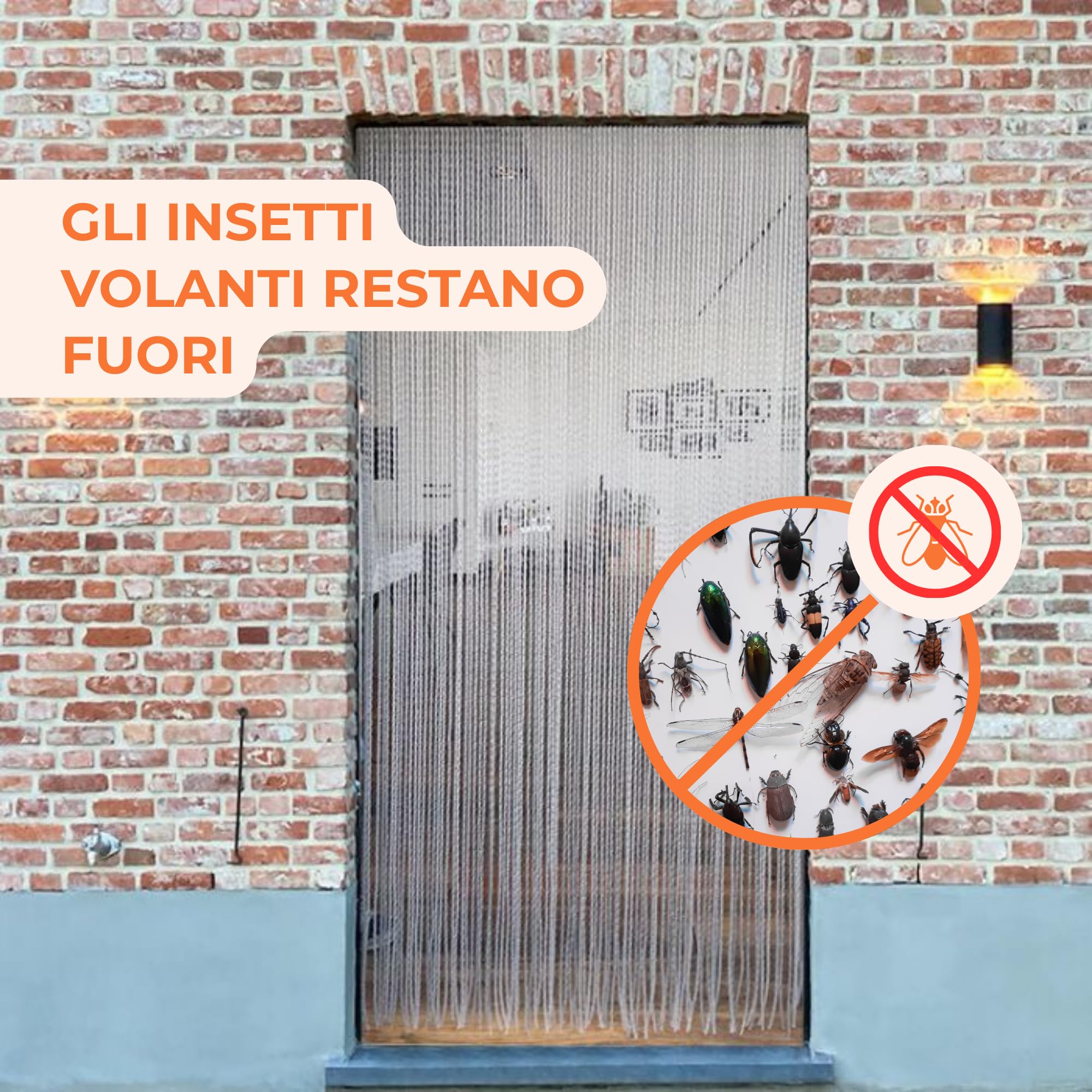Trente Tenda zanzariera - varie dimensioni e colori, zanzariera per porta balcone, protezione insetti Luxe, tenda zanzariera bianca 120 x 250 cm