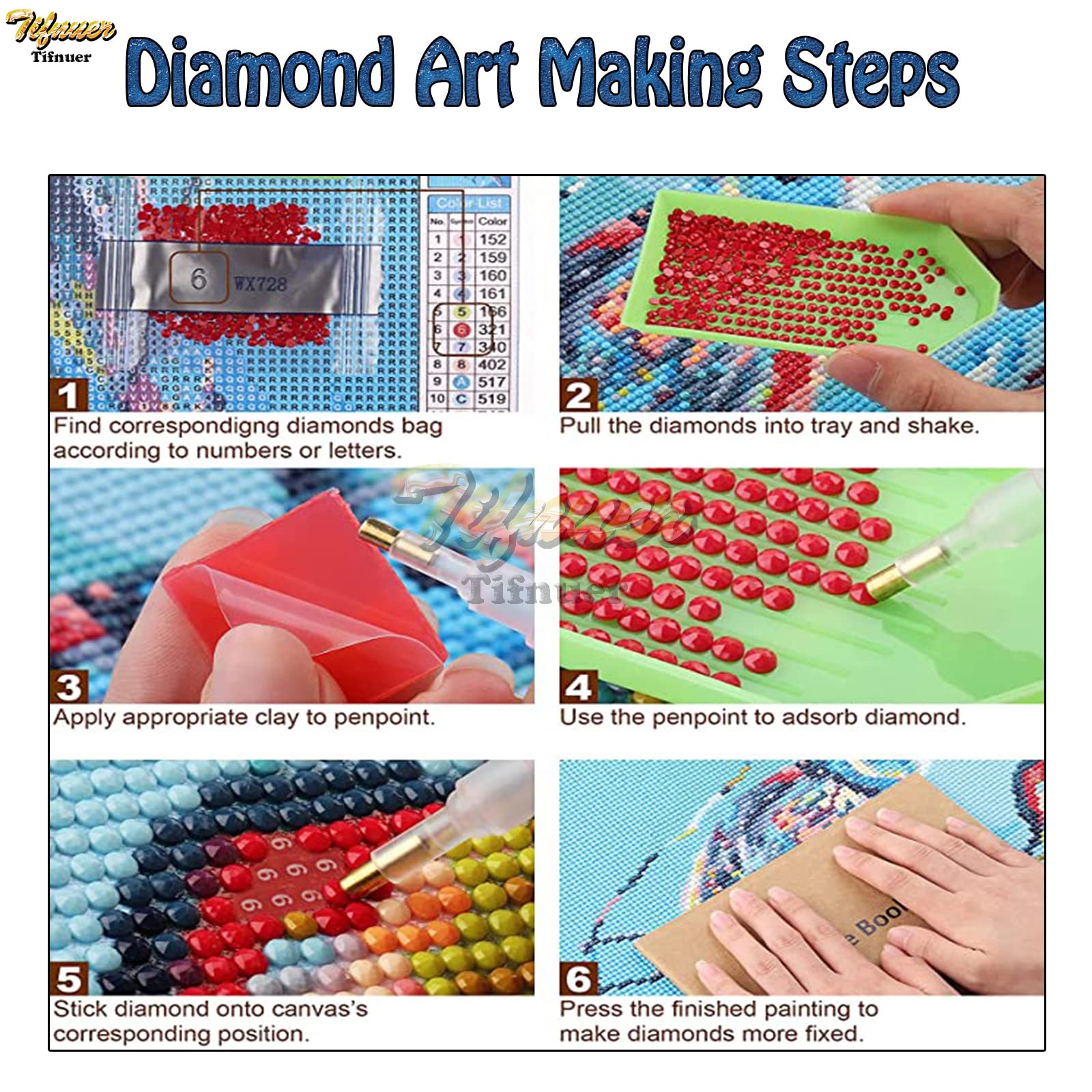 DCIDBEIM – Kit Diamond Painting Quadrato 5D – Mago Magico 30x40 Cm – Fai Da Te Per Adulti E Bambini