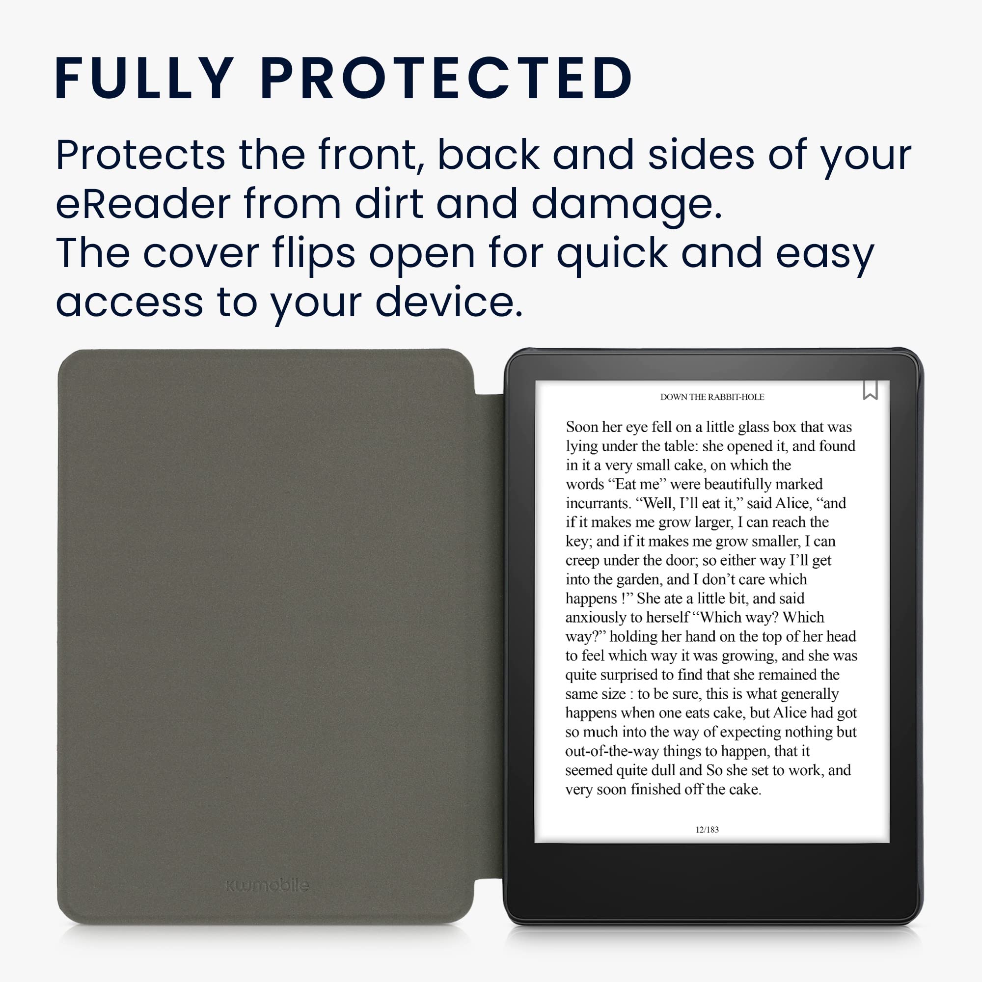 Kwmobile Case Compatible With Kindle Paperwhite Case - EReader Cover - Autumn White/Orange/Brown - View #7
