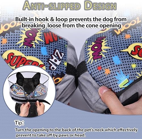 Miniatura 7 de Cono inflable suave para perros pequeños, medianos y grandes, cono para perros alternativo después de la cirugía para dejar de lamer y masticar,