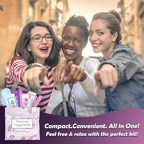 Miniatura 9 de Kit menstrual todo en uno  Comodidad sobre la marcha  Paquete de kit de período único para viajes, preadolescentes y adolescentes  Productos de