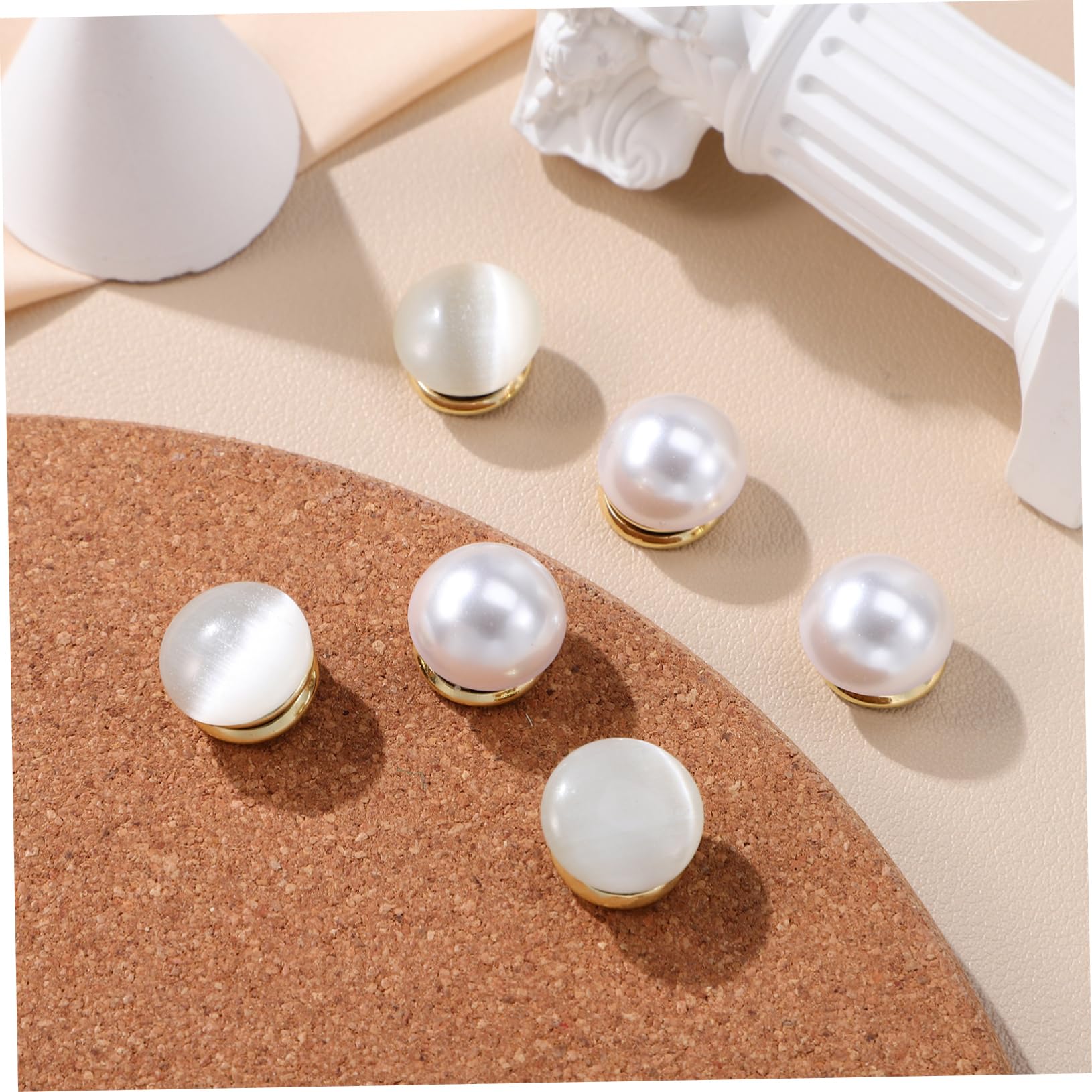 Broche Magnético Perla, 12 Piezas, Cobre para Ropa y Pañuelos