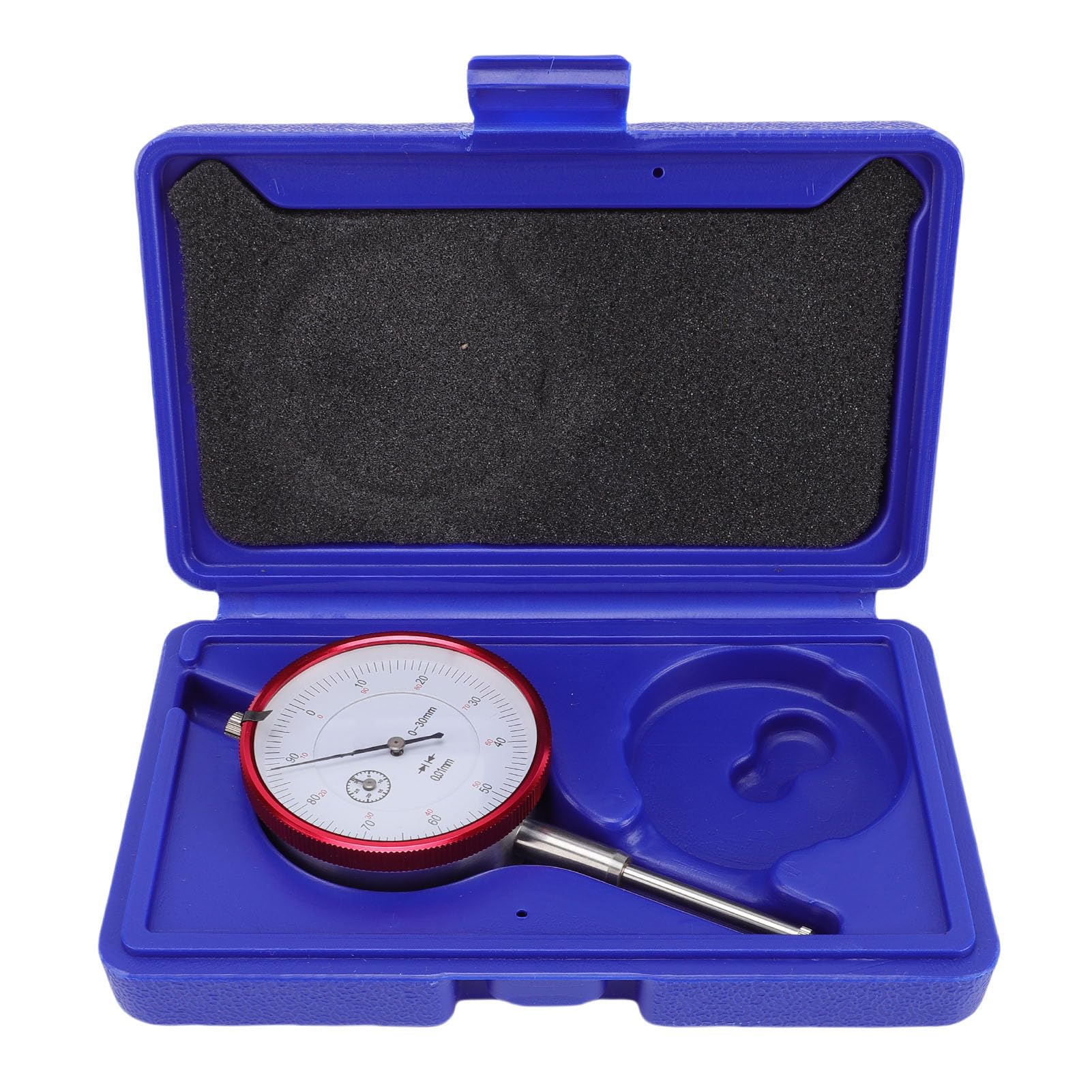 Garosa Indicador de Cuadrante Rango de 0 a 30 Mm Precisión de 0,01 Mm Acero Inoxidable a Prueba de Golpes, con Sonda Reemplazable y Perilla de Bloqueo para Torno de Carpintería Taller