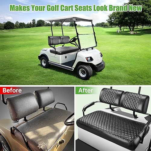 Miniatura 3 de 10L0L Fundas de asiento de carrito de golf para Yamaha G2 G8 G9 G16 G19 G22  Funda de asiento delantero de carrito de golf, cojín de asiento