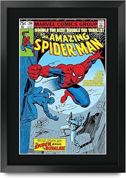 HWC Trading The Amazing Spider-Man Marvel Gifts Printed Signed Autograph Picture for Comic Book Graphic Novel and Manga Fans - 16" x 12" Framed