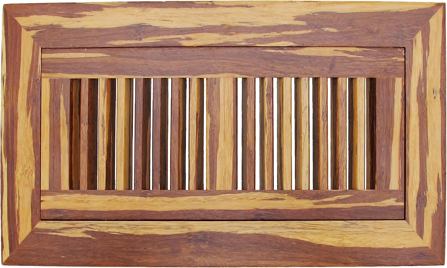 BambooMN 6 3/4" Inch x 12 5/8" Inch Strand Woven Bamboo Floor Register Air Vent Flat Cover - Tiger - 1 Cover