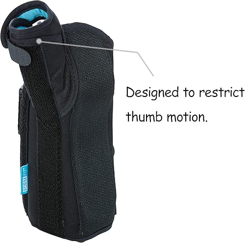 Miniatura 4 de Ossur Formfit Thumb Spica Brace para tendinitis, artritis y pulgar de DeQuervain  Cuenta con soportes de aluminio extraíbles y correas de cierre de
