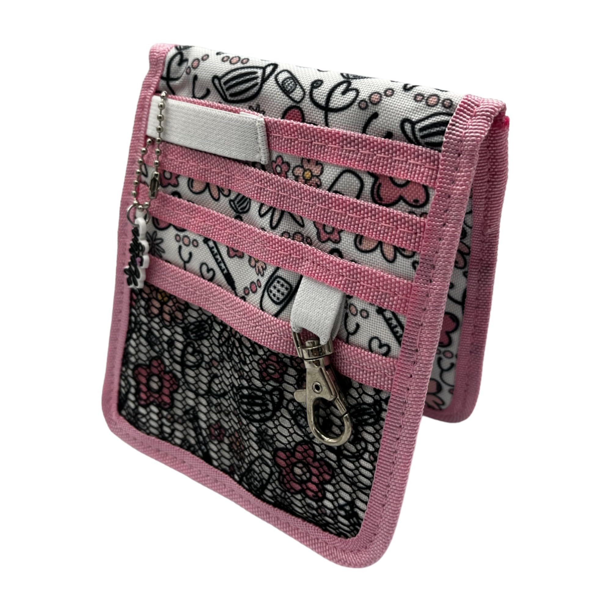 Nurse Life Pack MAXI Organizador más Tijeras Mayo y Pico Pato - Punta Roma | - I love it -, Punta Redonda Profesional, Primeros Auxilios, Vendaje. Acero pulido. Rosa Pastel.