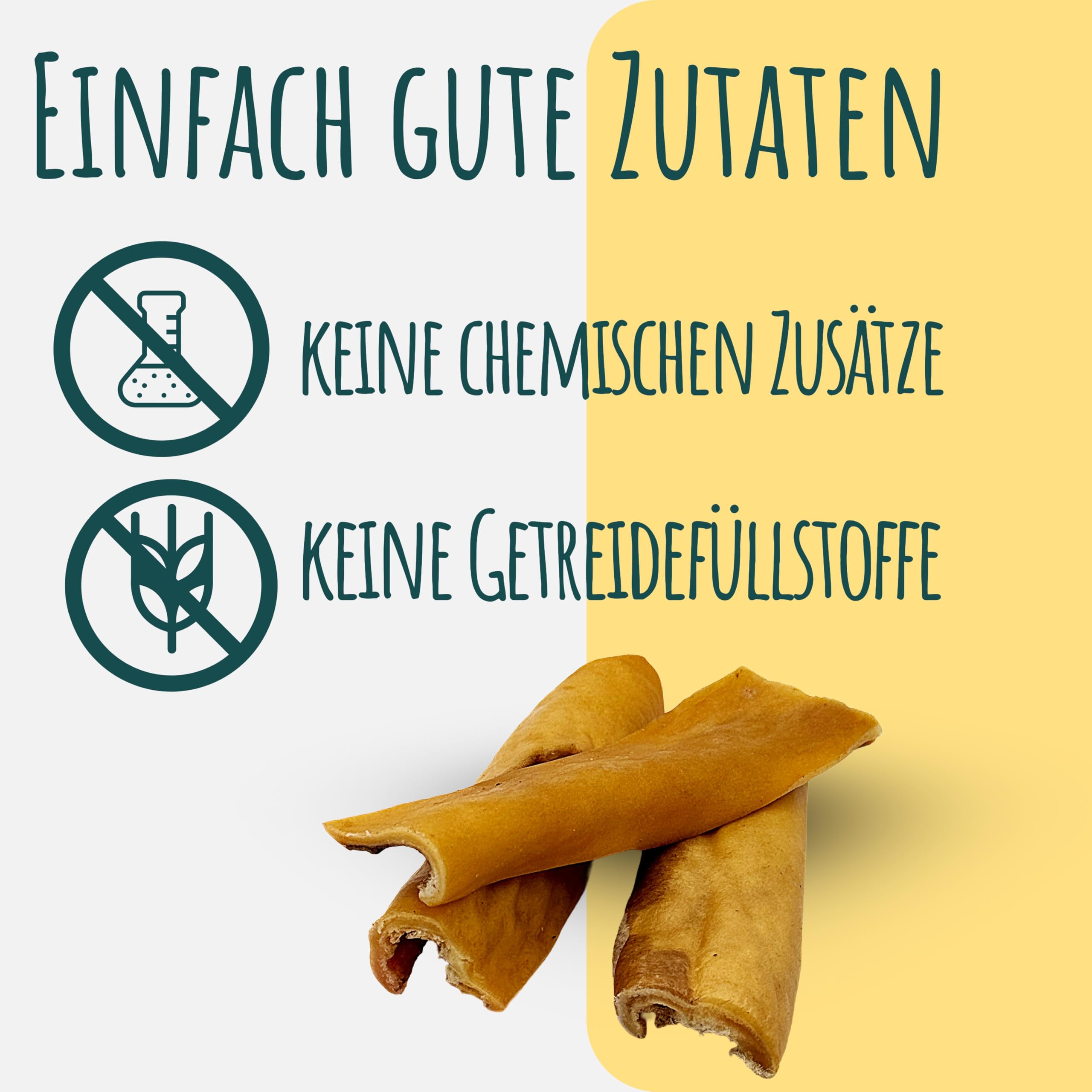 Rinderkopfhaut für Hunde | 10 kg | natürliche und hochwertige Rinderkopfhaut getrocknet | fettarm und proteinreich | Rinderhaut für Hunde von Wuffsnacks