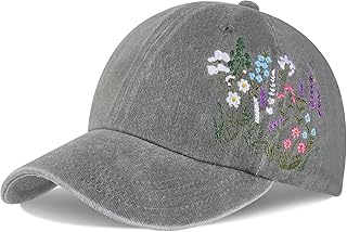 Embroidered Baseball Cap - Adjustable Hat, Soft Breathable Poly Hats for Women Men Gifts - Buy now