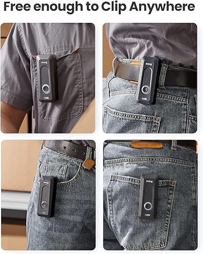 Miniatura 2 de Eyoyo Escáner de código de barras Bluetooth 2D inalámbrico con clip, batería de 2000 mAh con indicador de nivel, mini lector de códigos de barras QR