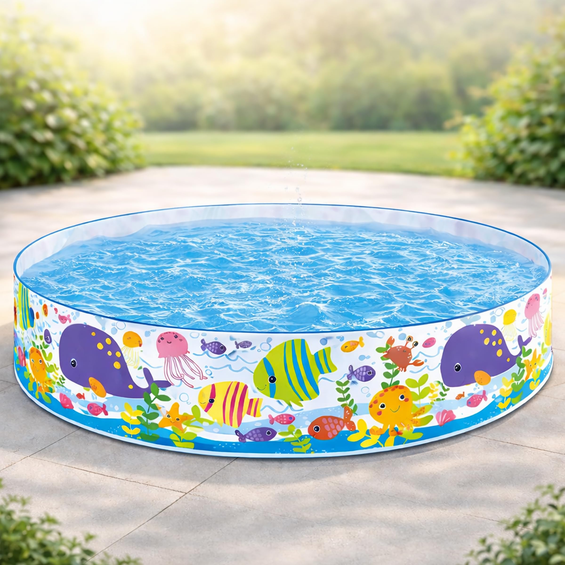 Toyshine 4 Feet Snapset Kids Pool Bath Pool Tub, Summer Water Fun Bathing Tub Toy for Kids - 4 Feet x 10 Inches- B-image-22