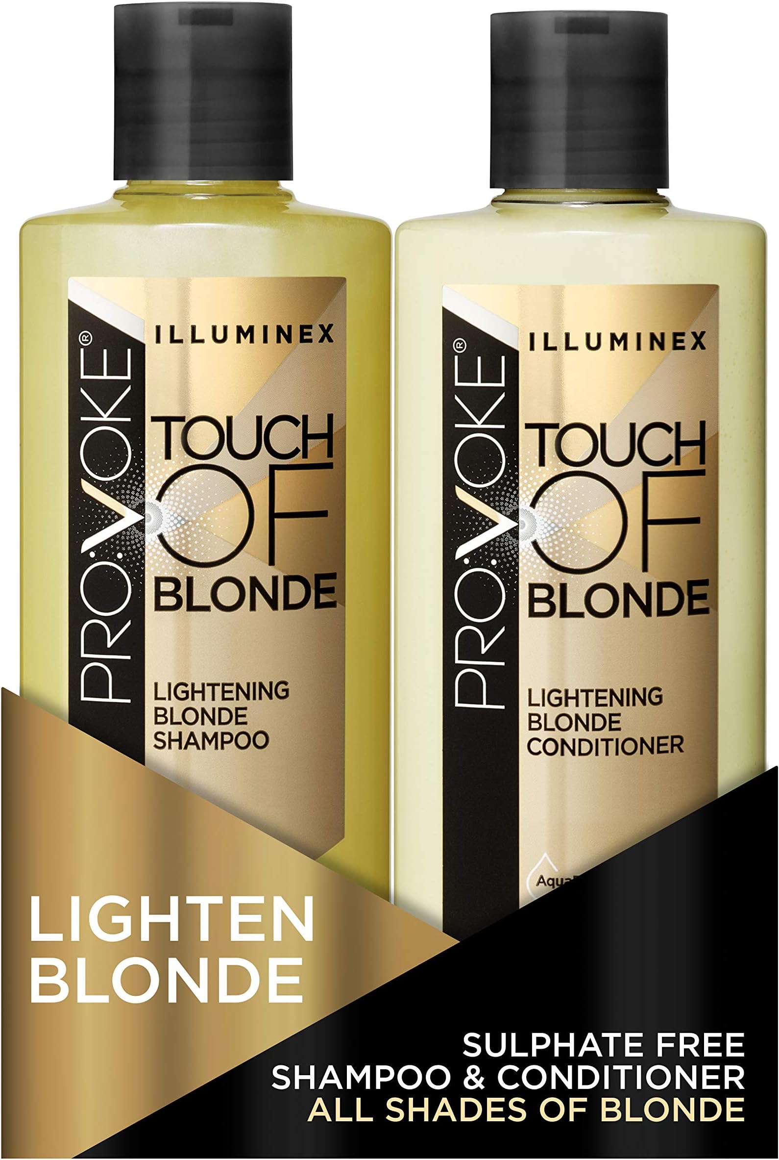 Illuminex Touch of Blonde Lightening Blonde Shampoo and Conditioner Duo Pack 200 ml, For Warm Blonde & Highlighted Blonde Hair