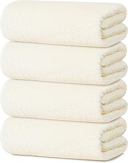 Tens Towels Pack of 4 Extra Large Bath Towels 30 x 60 Inches, 100% Cotto...