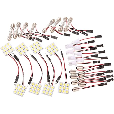 Amazon Phoenix 車用 Ledルームランプ 8枚セット 爆光5050 ホワイト 12v 9smd アダプター3種類 長期保証45日間 ルームライト ルームランプ 車 バイク