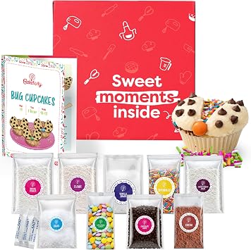 BAKETIVITY Kids Baking DIY Activity Kit - Bake Delicious Bug Cupcakes with Pre-Measured Ingredients Best Gift Idea for Boys and Girls Ages 6-12