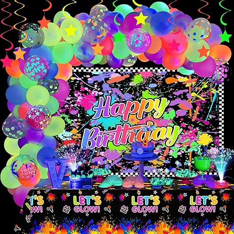 Winrayk Glow Party Balloon Arch Kit: Experience Neon Brilliance