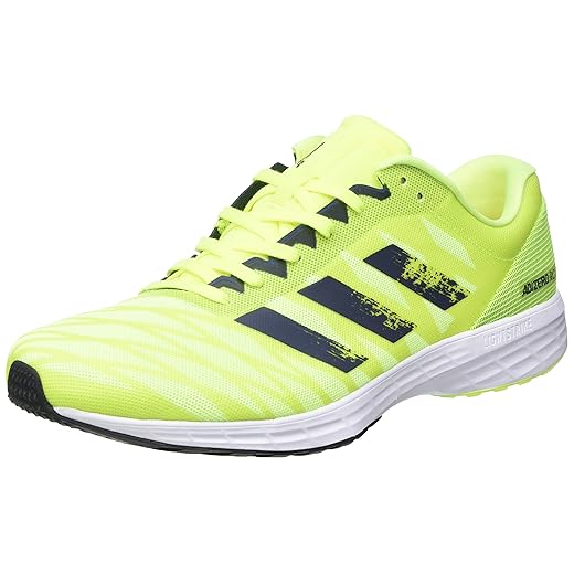 adidas Men's Adizero Rc 3 M Running Shoe, Solar Yellow Crew Navy Hi Res Yellow, 10.5