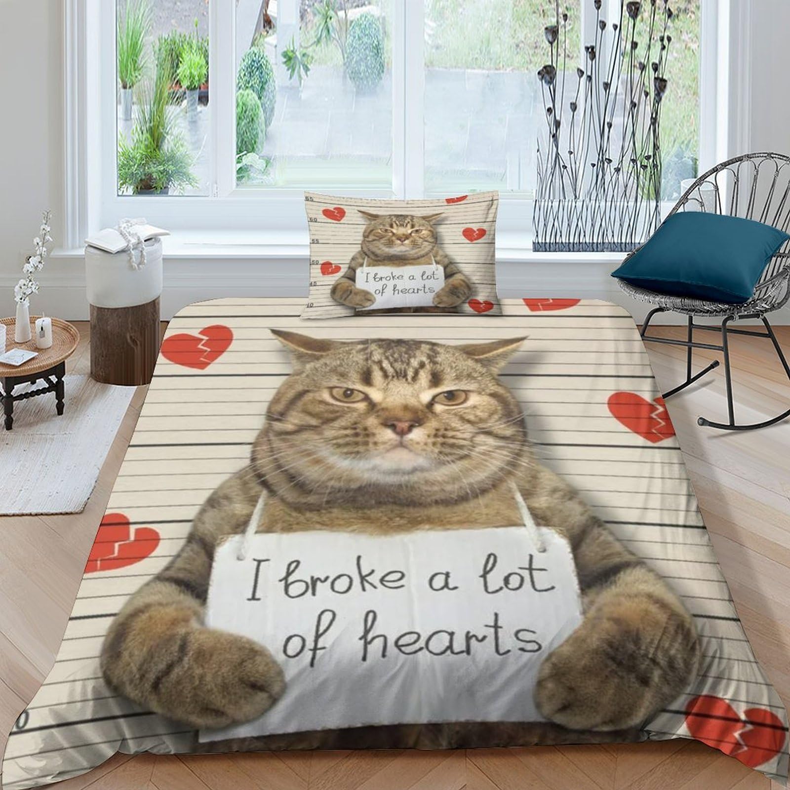 Parure de lit chaton 135x200 fermeture éclair enfant fille garçon