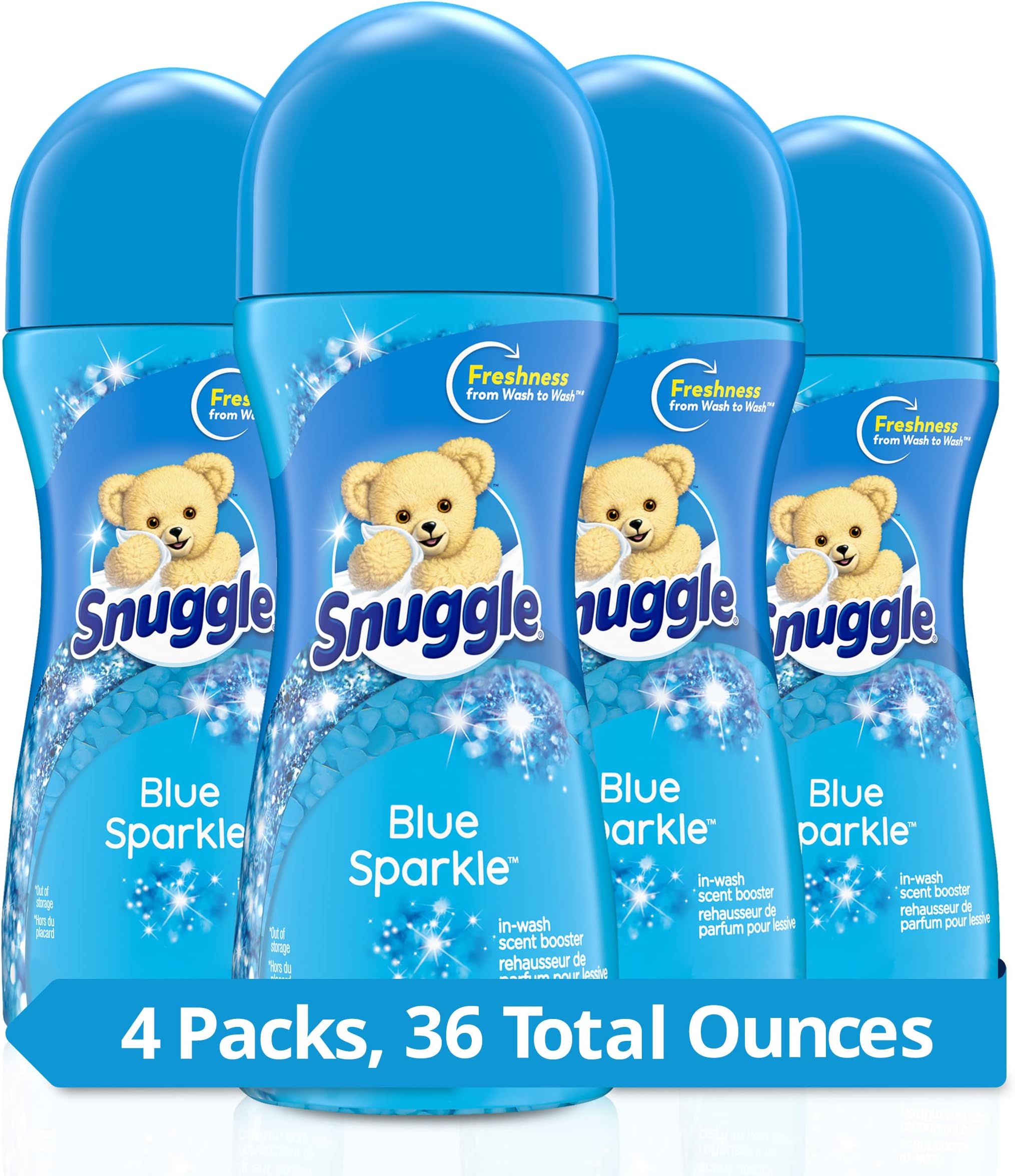 Scent Shakes in-Wash Scent Booster Beads, Blue Sparkle, 9 Ounce (Pack of 4)