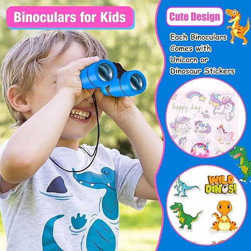 Miniatura 3 de Binoculares de unicornio para niños, juguetes de regalos para niños de 3, 4, 5, 6, 7, 8, 9, 10 años de edad, binoculares para niños y niñas en