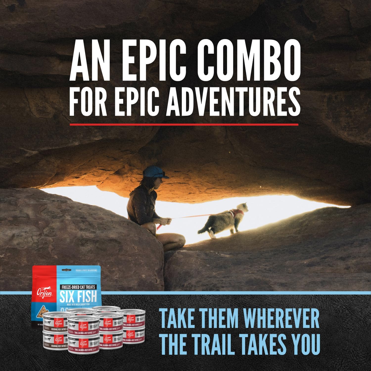 ORIJEN Six Fish Freeze-Dried Cat Treats 1.25 oz Bag Premium Pâté Wet Cat Food Variety Pack: Tuna, Salmon & Beef and Regional Red Entrées 3 oz Cans (12 Count, 6 of Each)