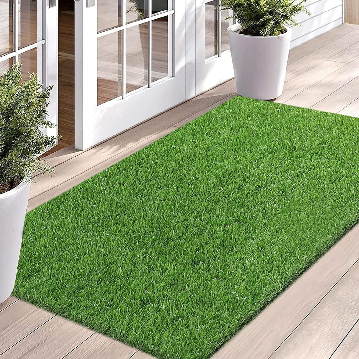 Césped artificial para jardín y balcón alfombra sintética de alta densidad Resi