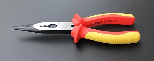 Miniatura 5 de Alicates de punta larga aislados de 8 pulgadas, 1000 V probados por VDE, acero al cromo vanadio, certificado VDE-GS