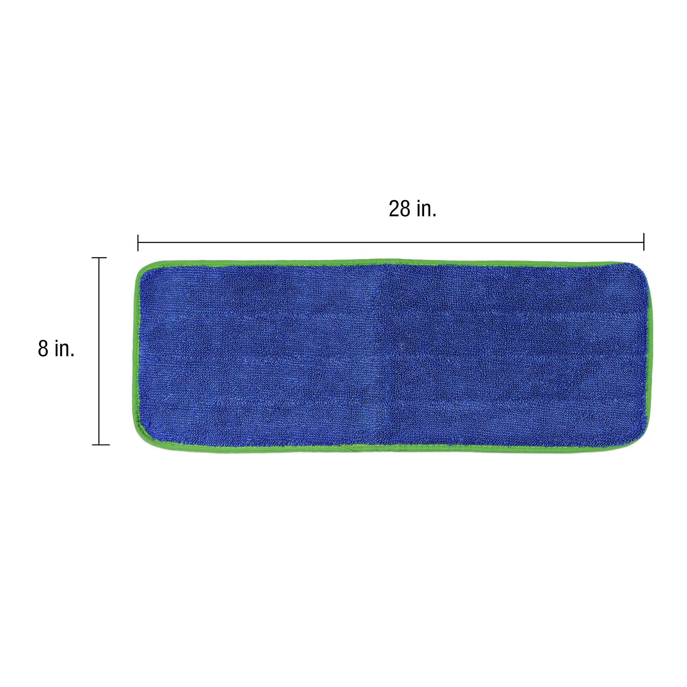 Cleanaide multiusos Mega microfibra Mop Pad 24 pulgadas Verde 6 unidades
