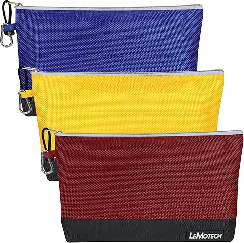 Vista 17 de Bolsas de herramientas LeMotech con cremallera, bolsas pequeñas resistentes al agua, bolsa de utilidad Oxford 1680D para organizadores