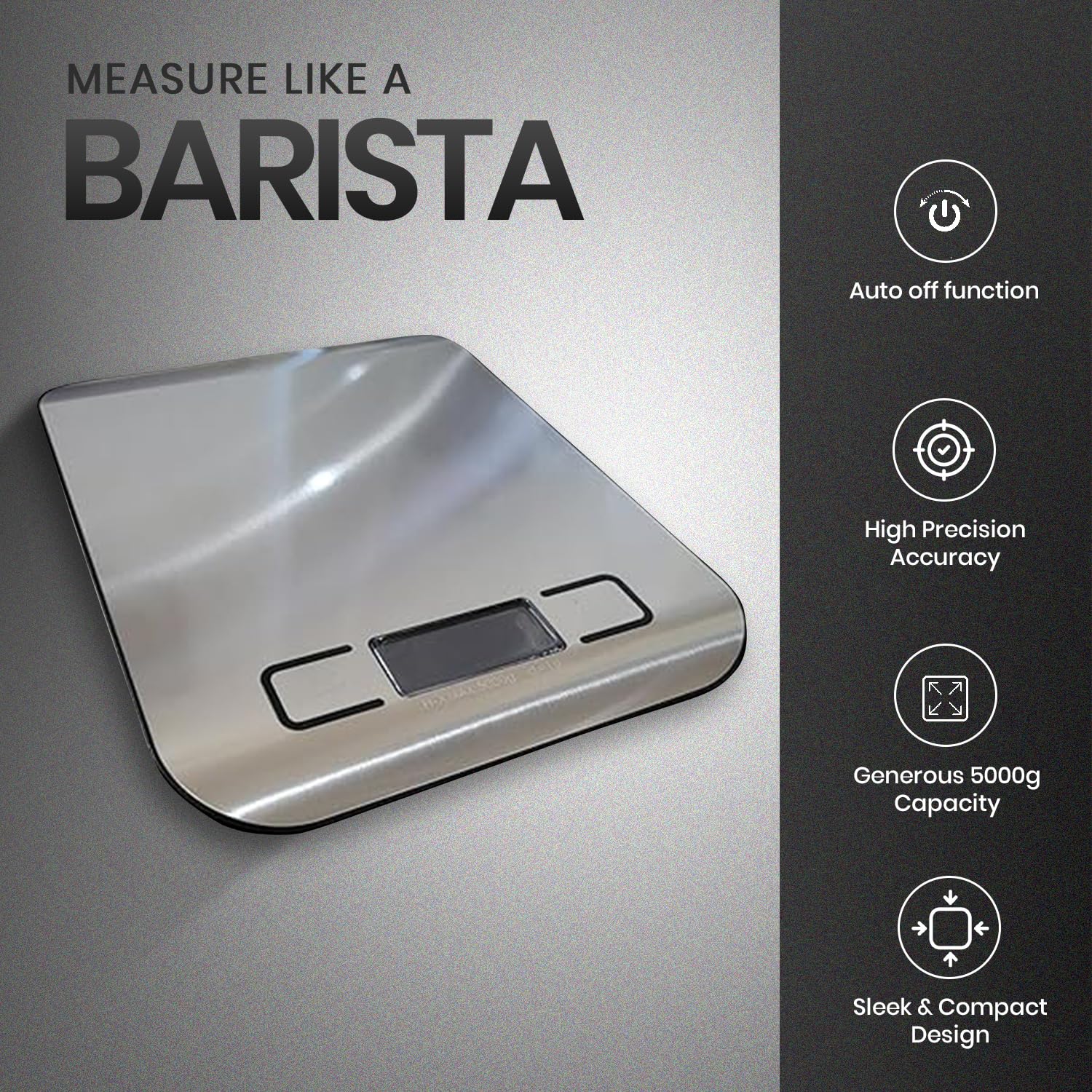 Rattleware Cupping Scale - Precise and Elegant, & Ideal for Coffee Aficionados - 5000g Capacity, Ideal for Home & Professional Use