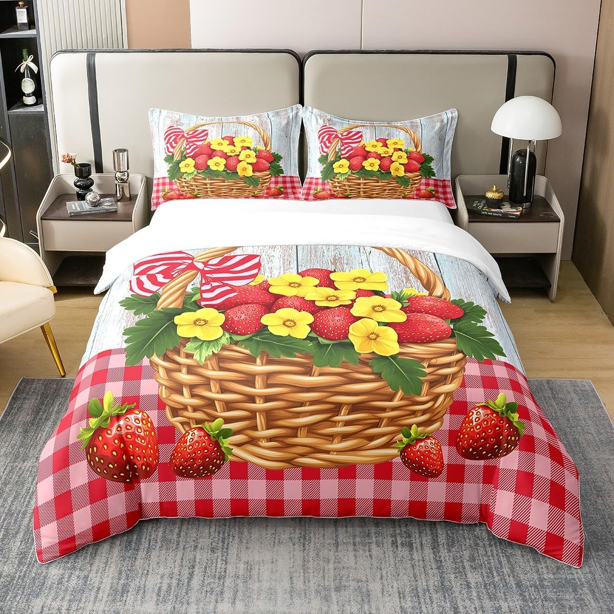 Manfei Queen Size 100% Cotton Tree Branch Duvet Cover Rustic Style Plant Bedding Set Boys Girls Trees Abstract Soft Comforter Cover Kids Bedroom Decor,No Comforter,Gray White Black