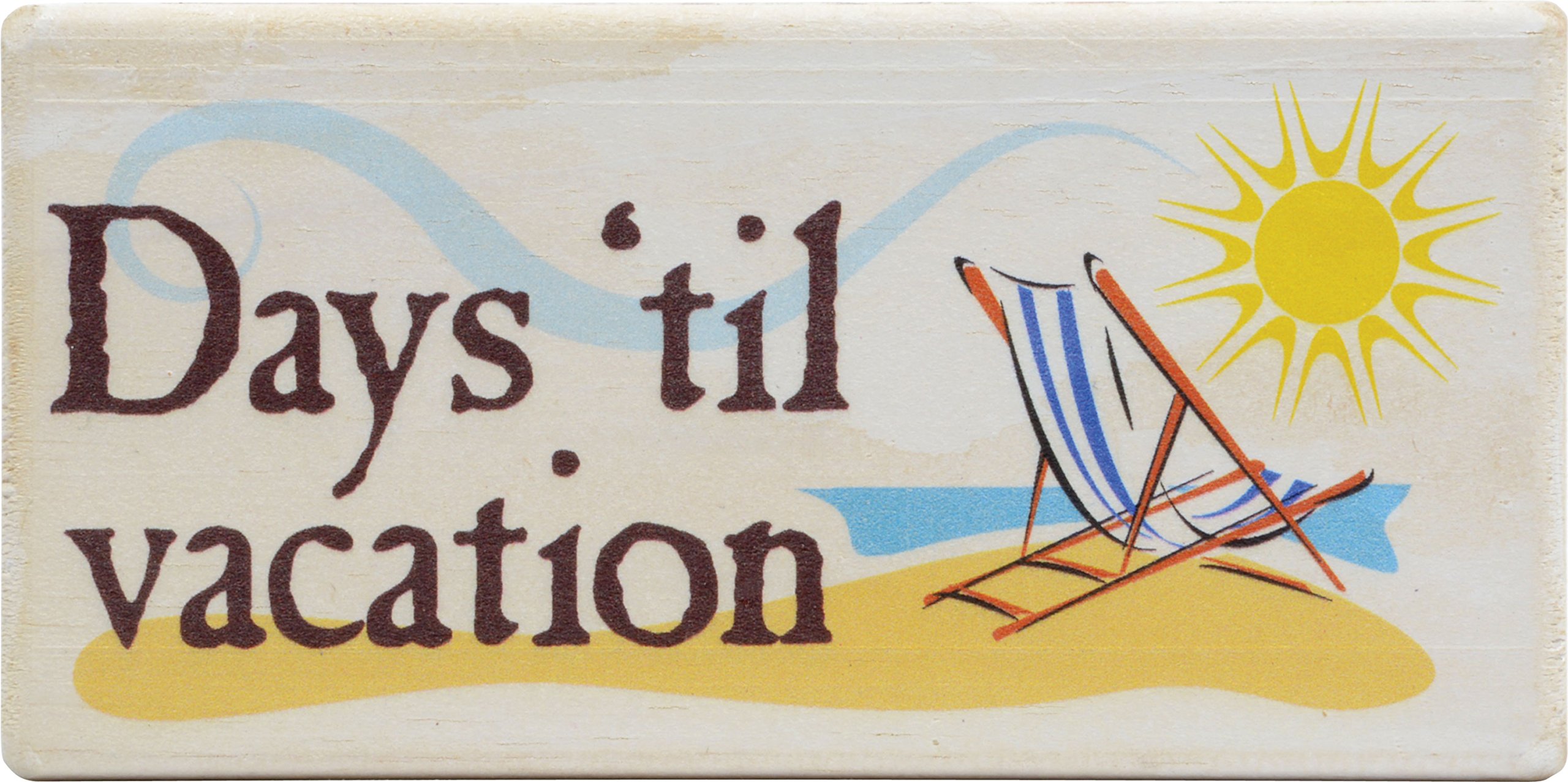 Days Til Countdown Blocks - 3 Piece Wooden Block Set For Christmas, Birthday, Vacation