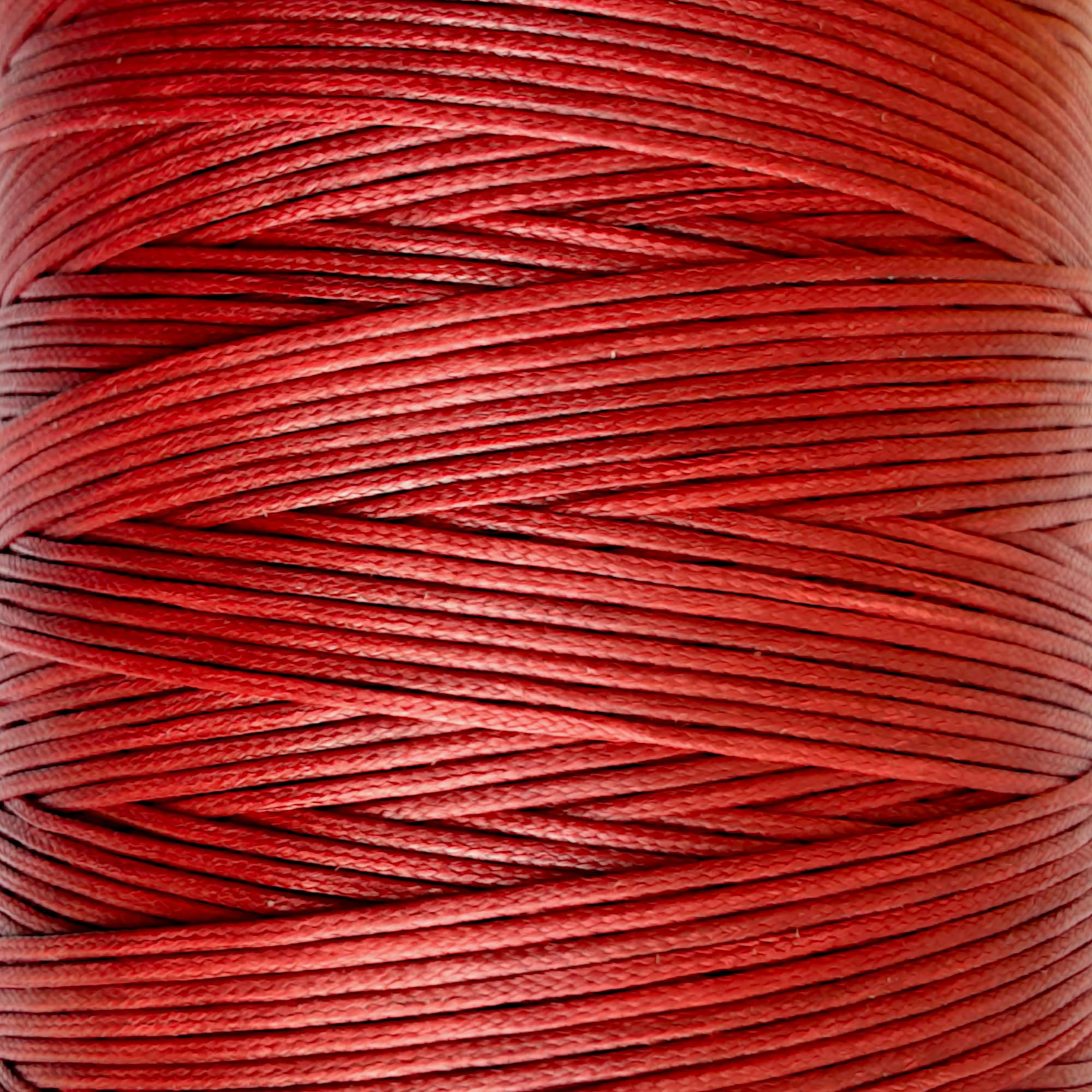 1.5mm Waxed Nylon Cord - 10 meters Strong Jewellery Thread, Bracelet, Necklaces, Crafts, Shamballa, Beading String (1.5mm Maroon - 10m)