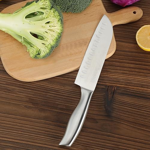 Miniatura 4 de Juego de cuchillos de cocina de 15 piezas con bloque de madera, mango de madera texturizada negra, juego de cuchillos, juego de bloques de cuchillos