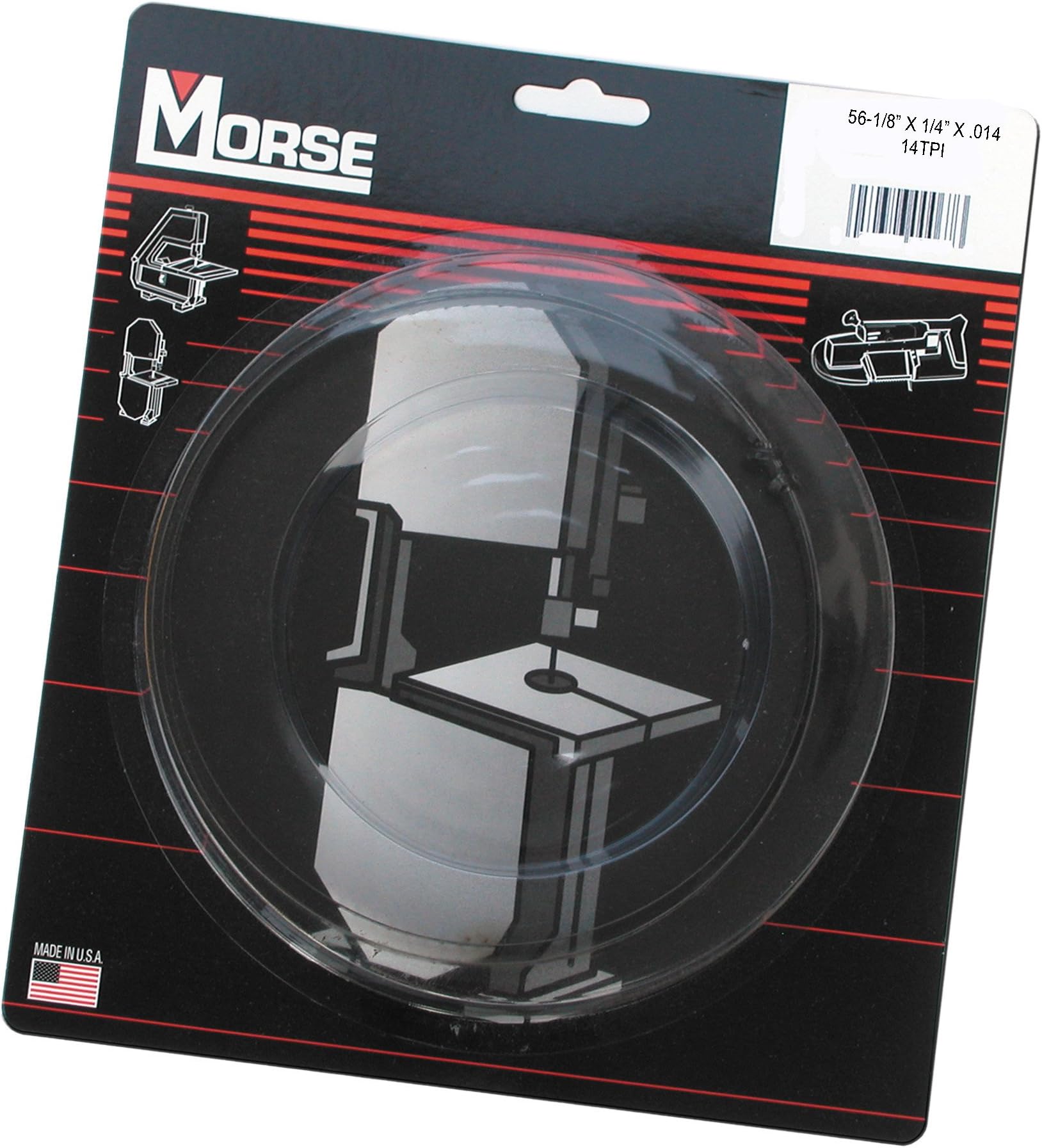 MK Morse ZCBB14 14TPI Woodworking Stationary Bandsaw Blade, 56-1/8-Inch by 1/4-Inch