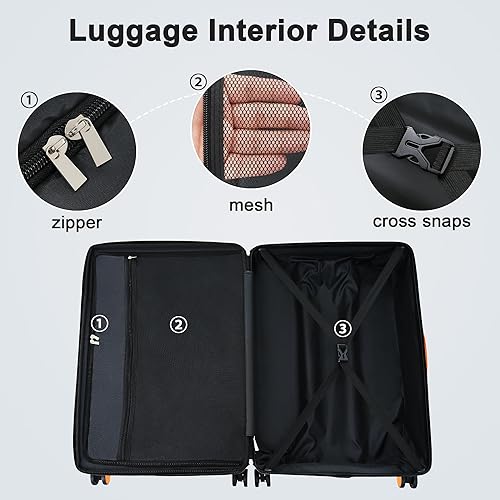 Miniatura 5 de Merax Equipaje rígido, maleta rígida expandible, equipaje giratorio con bloqueo TSA ligero
