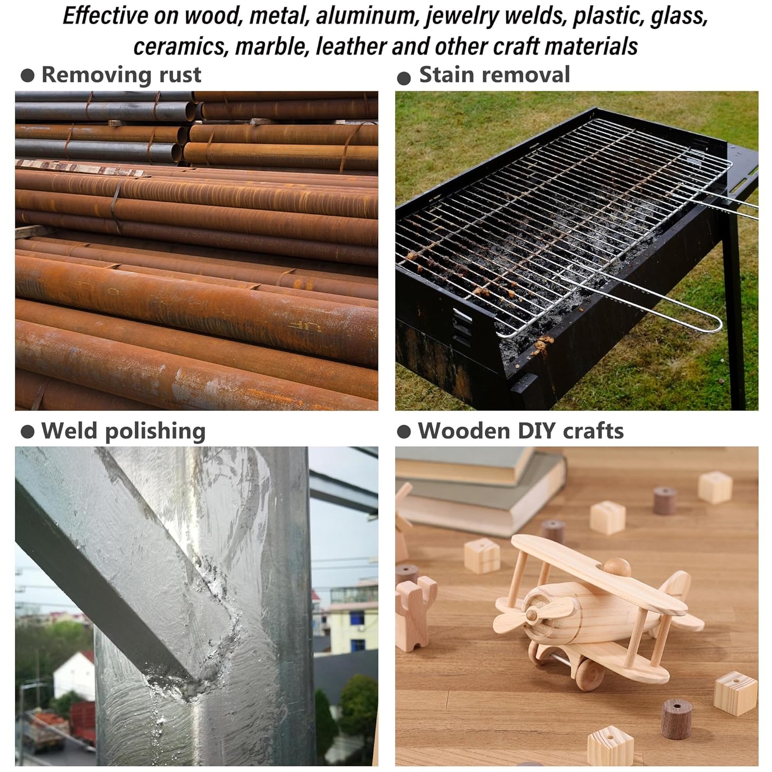 14 Pack Flap Buffing Wheel, 7 Sizes Abrasive Flap Disc, 1/4” Shank Buffing Flap Wheel for Rust Removing Cleaning Sanding Woodworking Metal Polishing Drills Impact Drivers