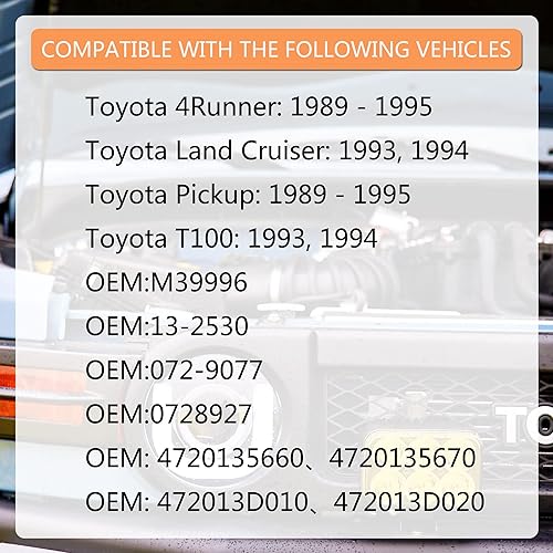 Miniatura 2 de Cilindro maestro de freno para Toyota 4Runner Pickup 1993-1994 Toyota T100 Land Cruiser modelos M39996