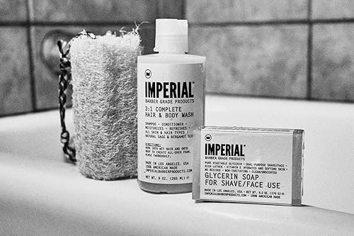 Miniatura 4 de Imperial Barber Grade Products 3:1 - Jabón completo para el cabello y el cuerpo, champú natural, acondicionador para el cabello y gel de baño