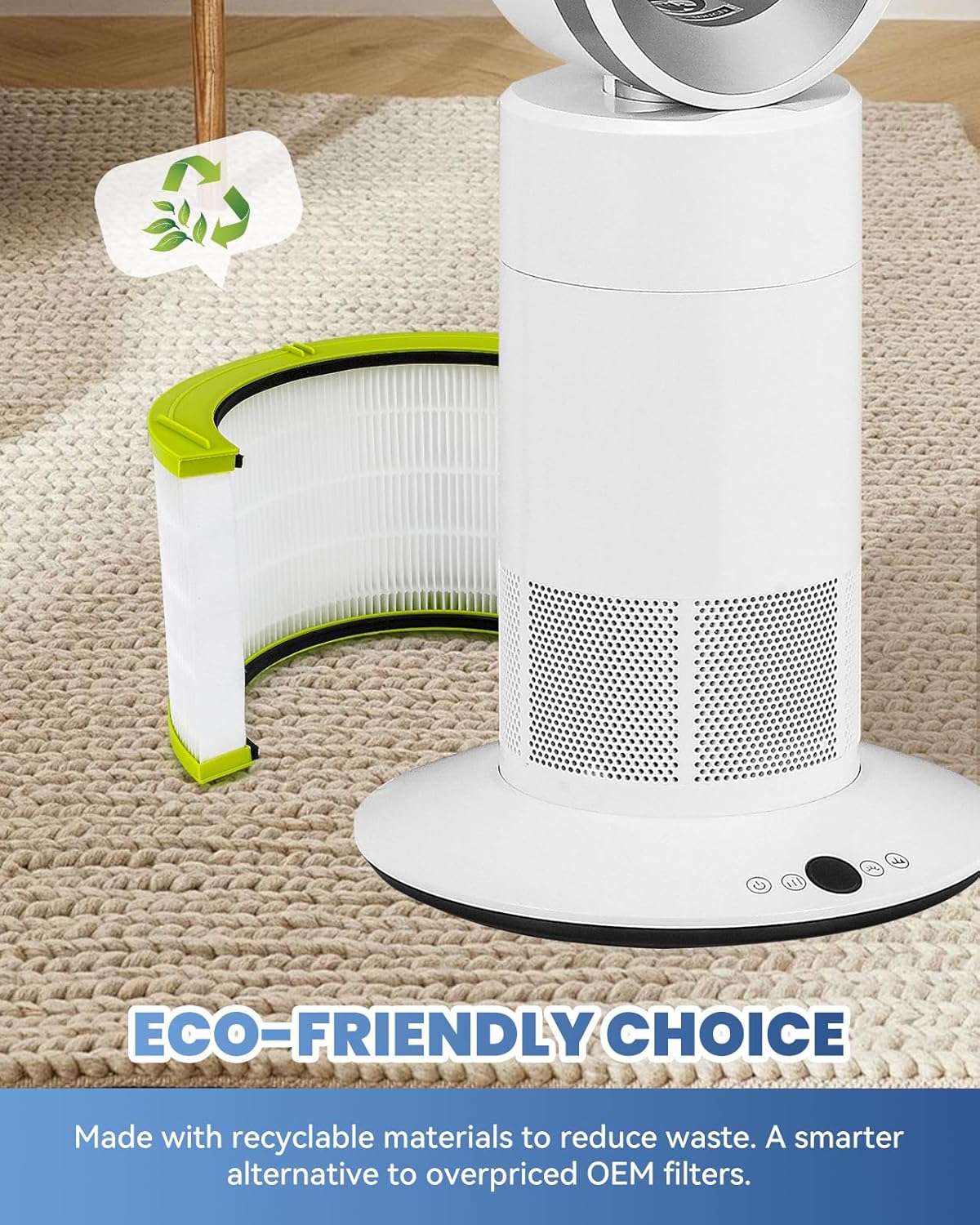 Replacement H13 HEPA Filter ONLY for Hanchen 3-in-1 Bladeless Tower Fan