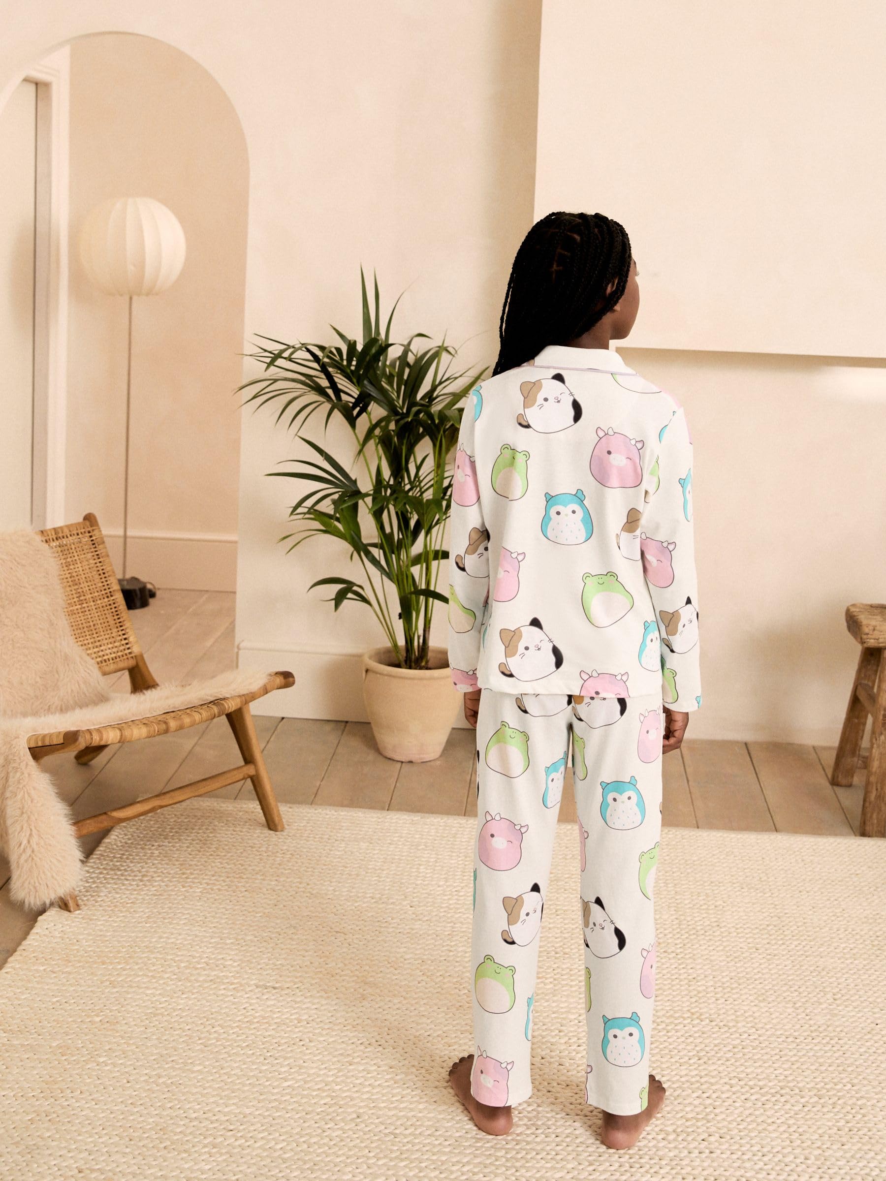 NEXT Ragazza Pigiama con Bottoni e Squishmallow | Bambino, Standard, Mid Rise, Pull On, 100% cotone