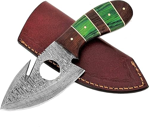 WINTERFELL Cuchillo de caza con gancho intestinal hecho a mano personalizado con funda de cuero, cuchillo de supervivencia de hoja fija de acero de WINTERFELL Cuchillo de caza con gancho intestinal hecho a mano personalizado con funda de cuero, cuchillo de supervivencia de hoja fija de acero de