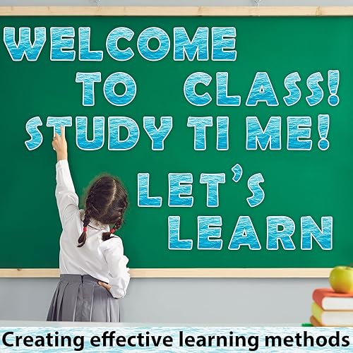 Miniatura 5 de Juego de 150 letras grandes de 7 pulgadas para tablón de anuncios, letras recortadas del alfabeto del mar del océano para exhibir tablones de