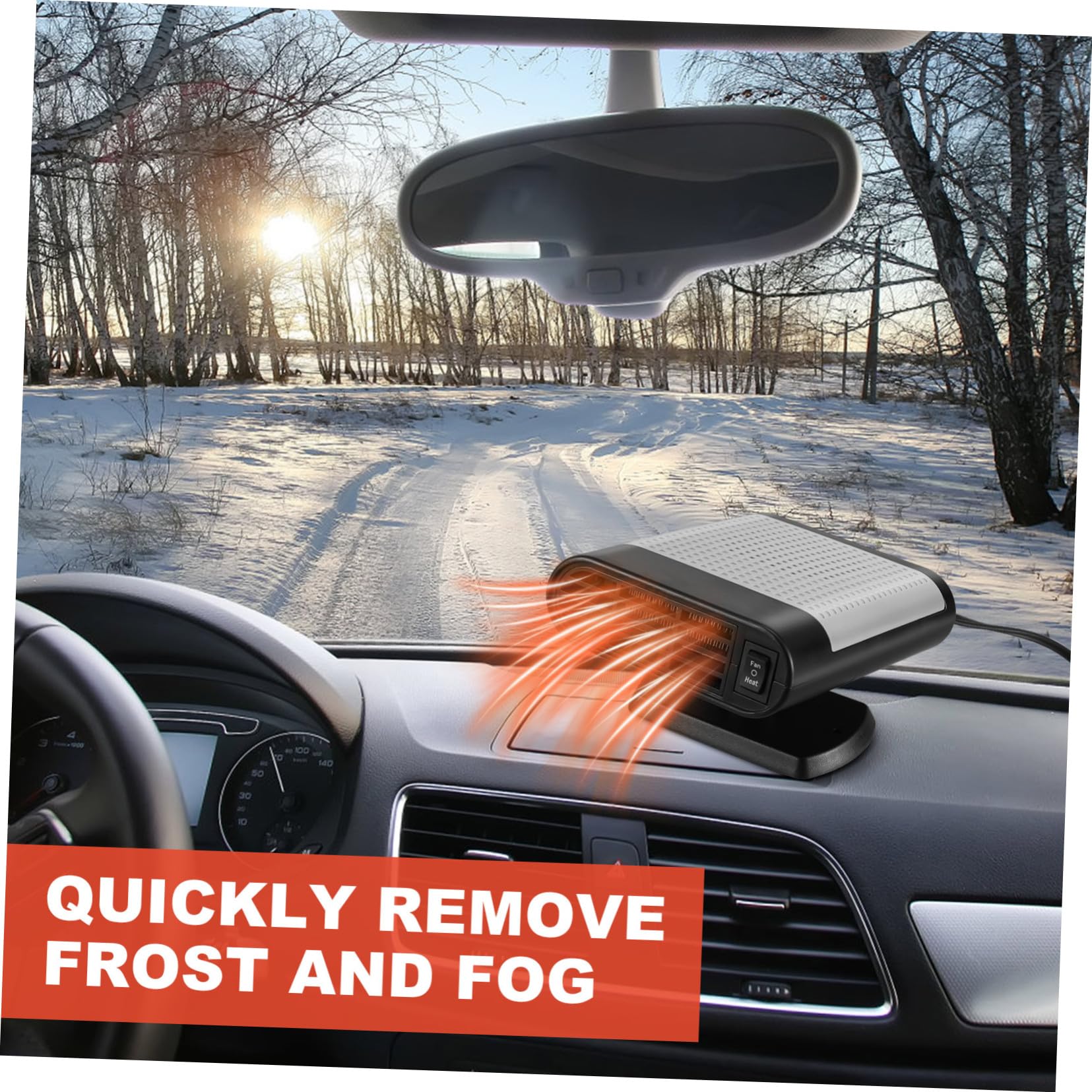 PLAFOPE Chauffage De Voiture 12 V Désembueur De Pare-brise Dégivreur Rotatif Pratique