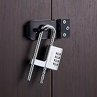 Vista 8 de Candado, cerradura de combinación, candado de combinación de 4 dígitos, 2-1/2" (64 mm) de cuerpo ancho. El grillete largo retráctil de acero