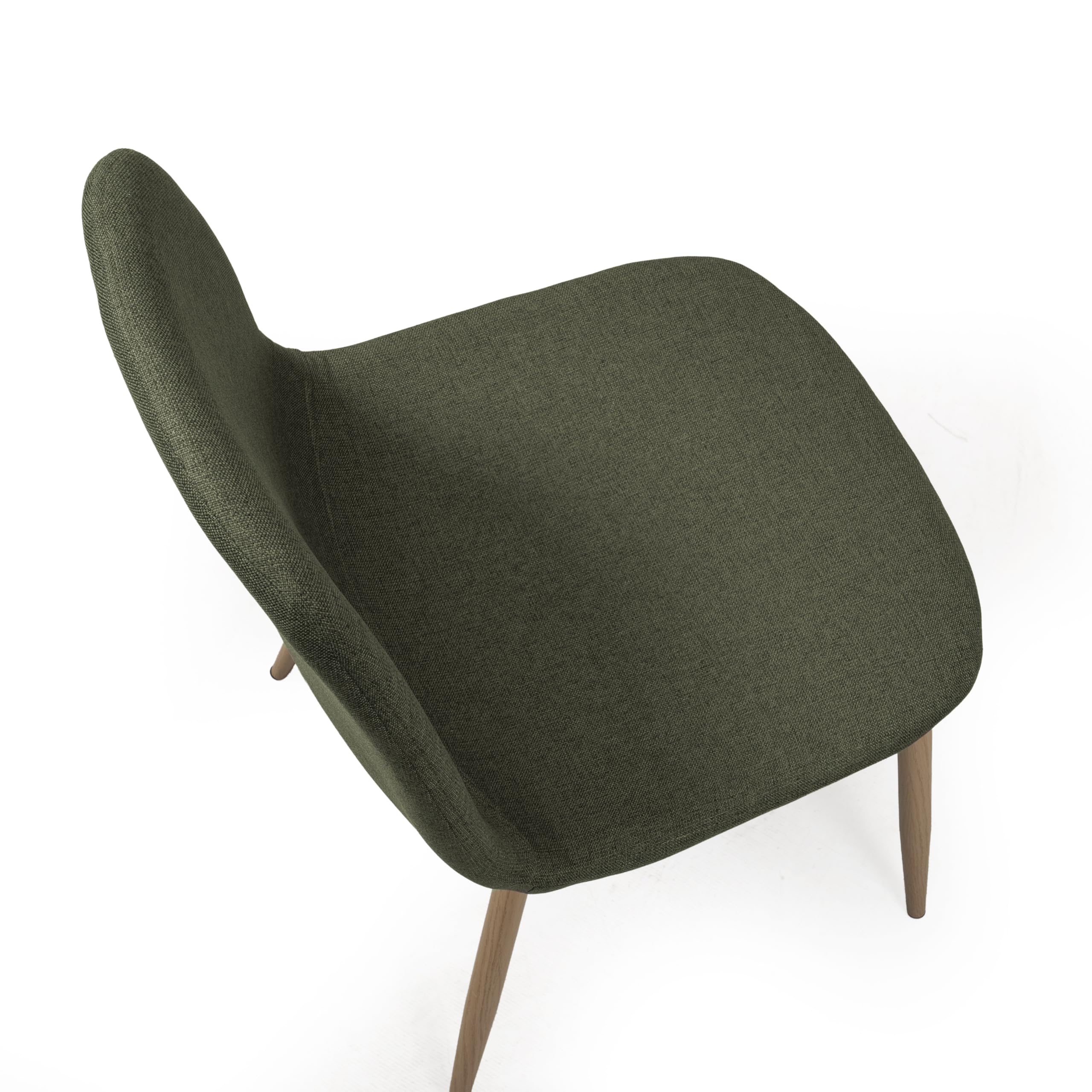 Homely® | Pack 4 sillas tapizadas Cairo TX para Comedor | Versatil y Funcional | Patas Metal Color Madera | Diseño cómodo y ergonómico. Ideal Comedor, Escritorio, reunión | Verde Musgo